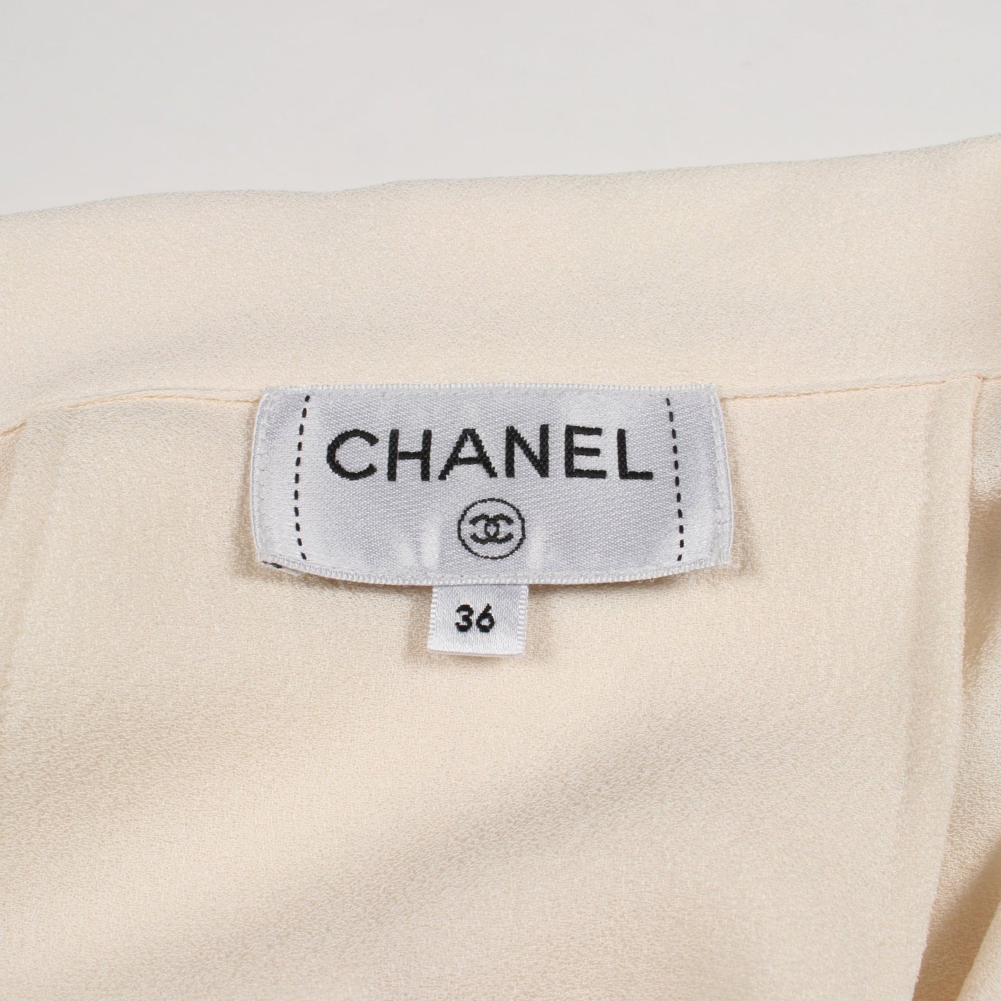 ココマークボタン ドルマンスリーブ ブラウス シルク アイボリー シャネル トップス CHANEL