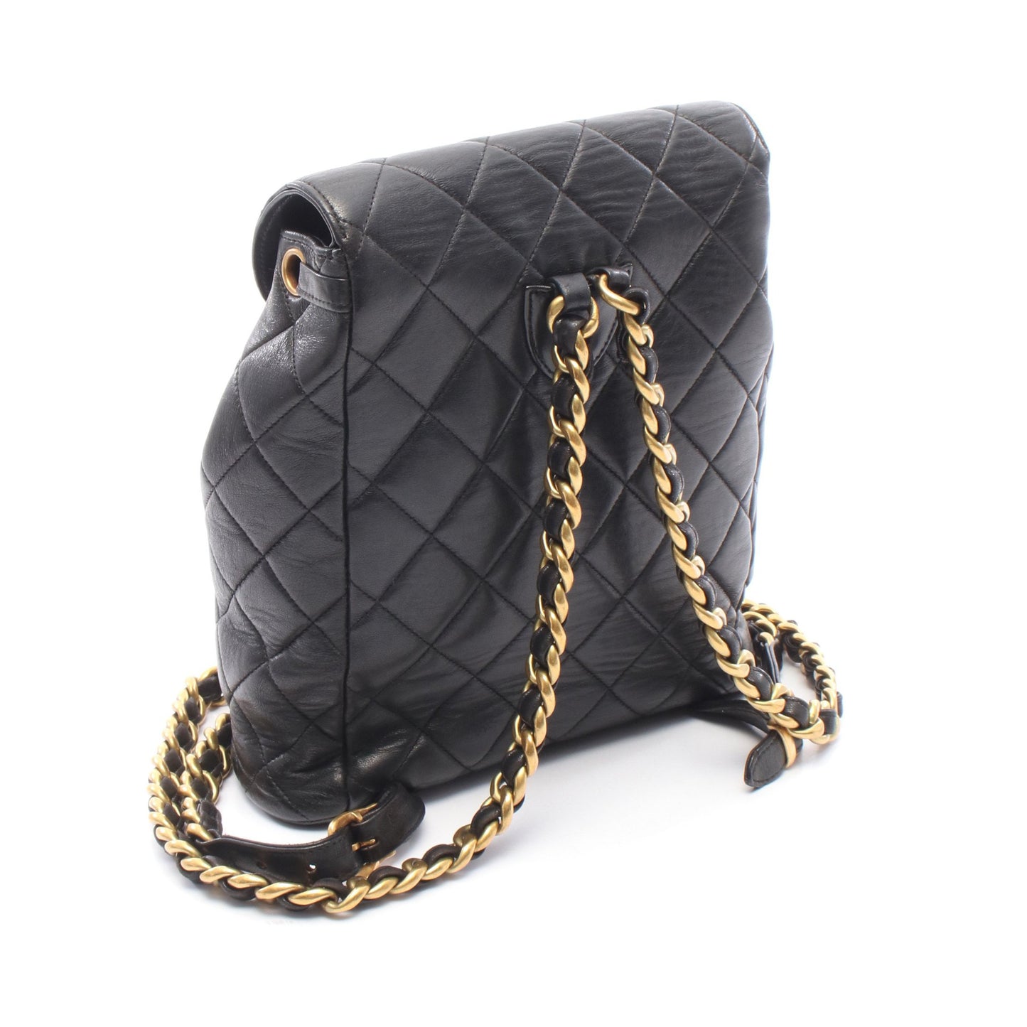 マトラッセ バックパック リュックサック ラムスキン ブラック ゴールド金具 シャネル バッグ CHANEL