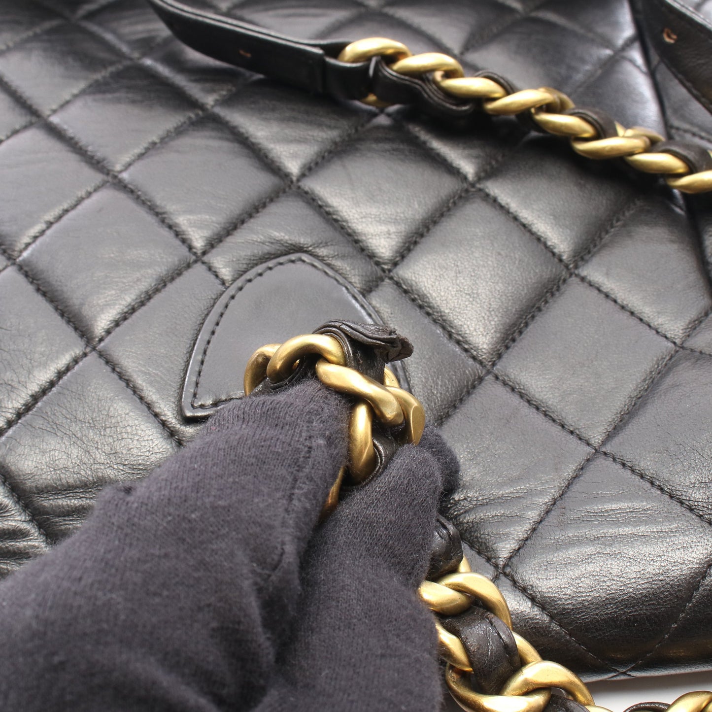 マトラッセ バックパック リュックサック ラムスキン ブラック ゴールド金具 シャネル バッグ CHANEL