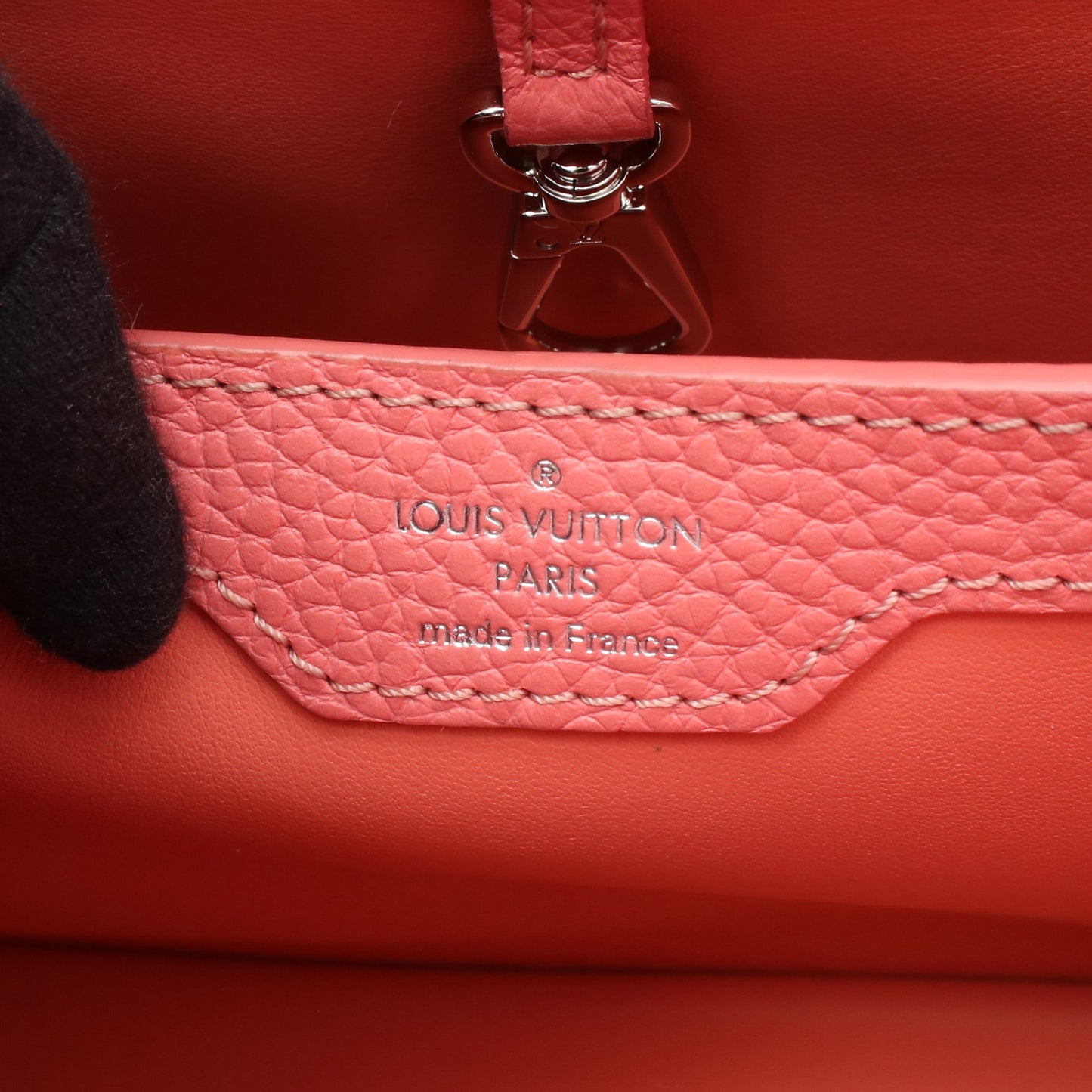 カプシーヌPM 2WAY ハンドバッグ トリヨンレザー ブラック グレー マルチカラー ルイヴィトン バッグ LOUIS VUITTON