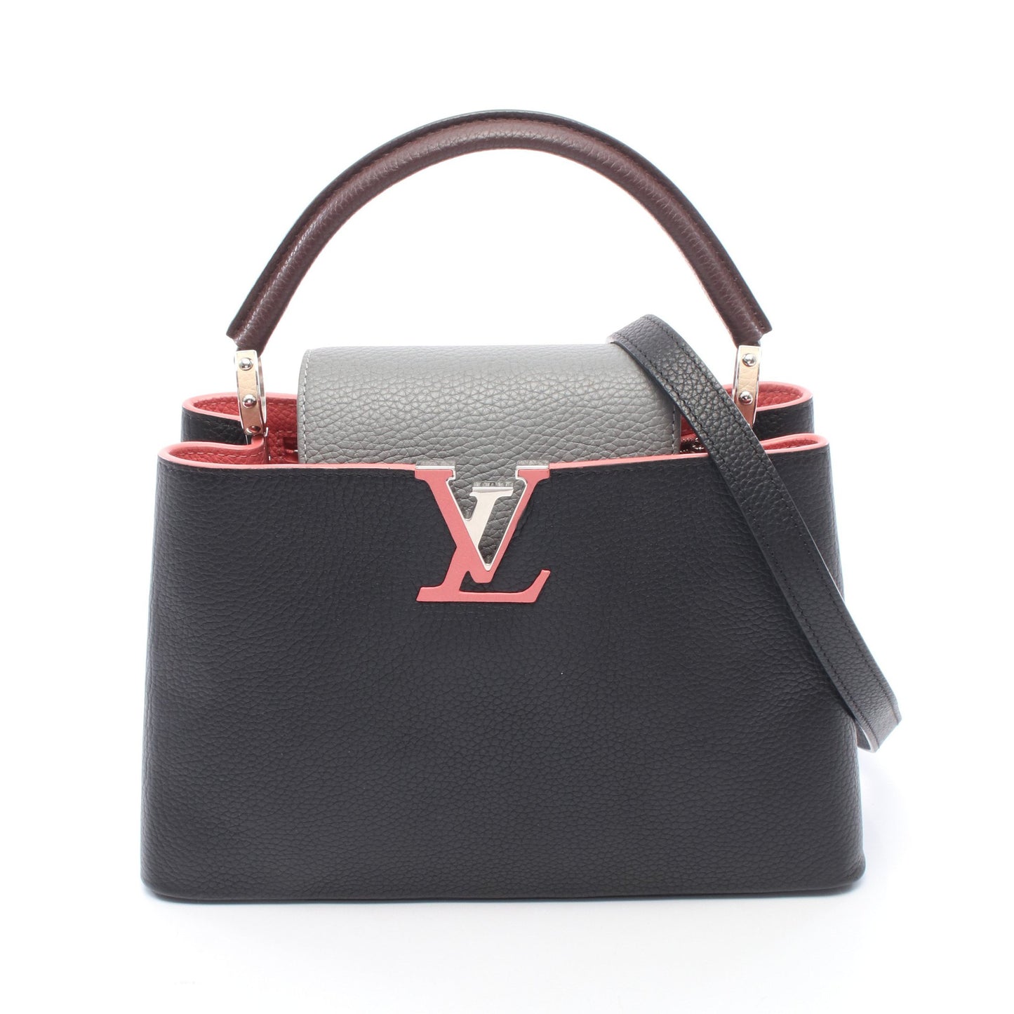 カプシーヌPM 2WAY ハンドバッグ トリヨンレザー ブラック グレー マルチカラー ルイヴィトン バッグ LOUIS VUITTON