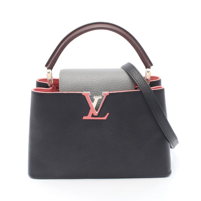 カプシーヌPM 2WAY ハンドバッグ トリヨンレザー ブラック グレー マルチカラー ルイヴィトン バッグ LOUIS VUITTON