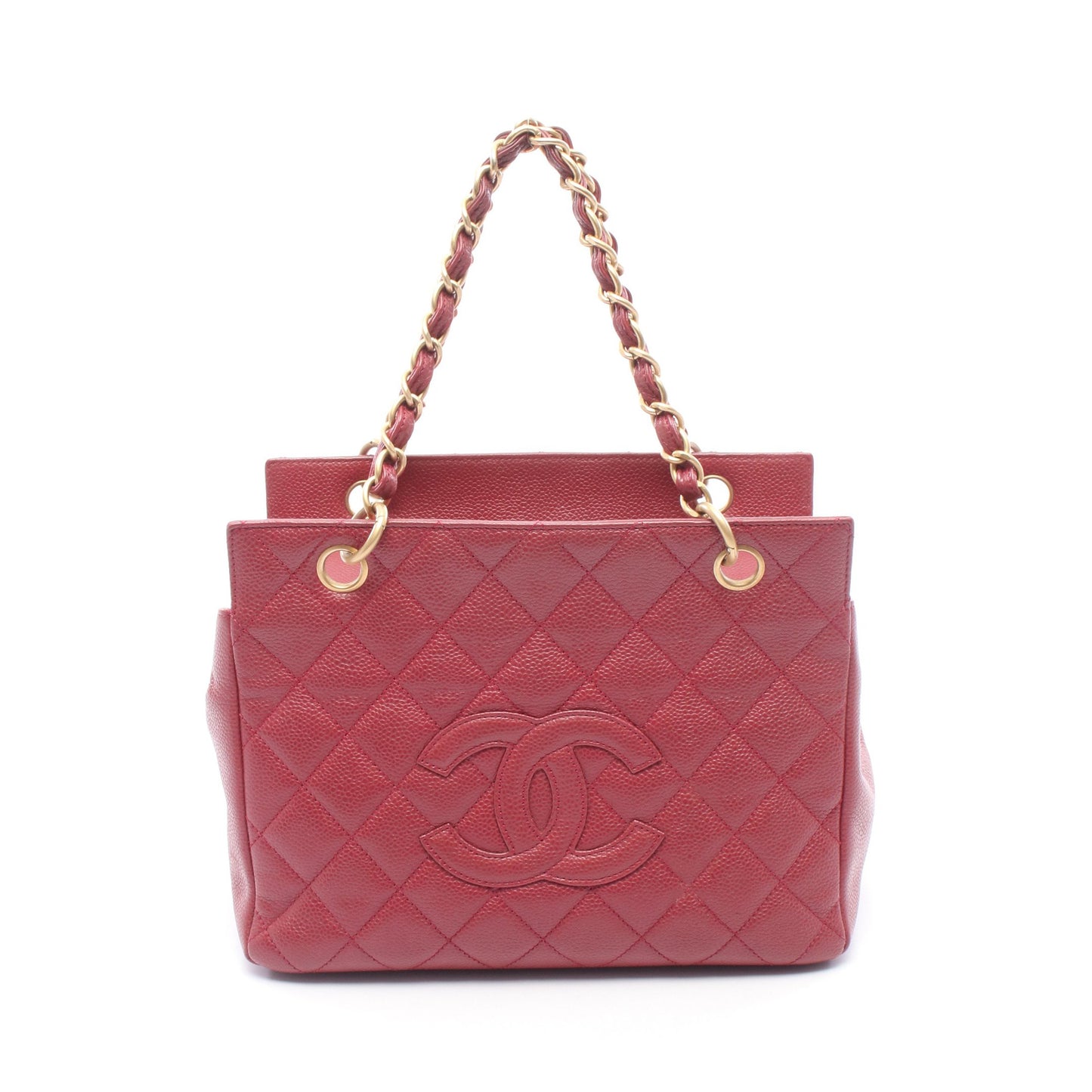 マトラッセ チェーンハンドバッグ キャビアスキン ピンクパープル ゴールド金具 シャネル バッグ CHANEL