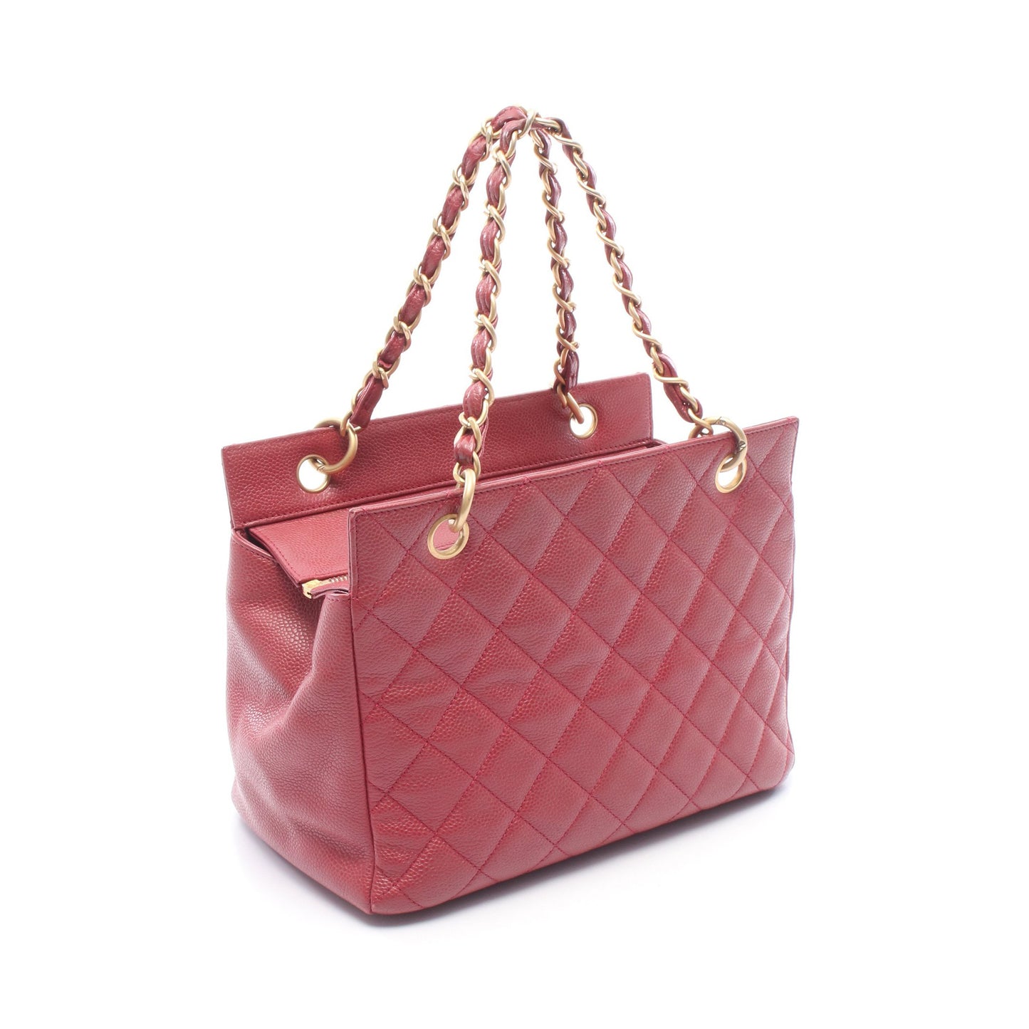 マトラッセ チェーンハンドバッグ キャビアスキン ピンクパープル ゴールド金具 シャネル バッグ CHANEL