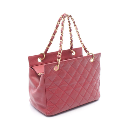 マトラッセ チェーンハンドバッグ キャビアスキン ピンクパープル ゴールド金具 シャネル バッグ CHANEL