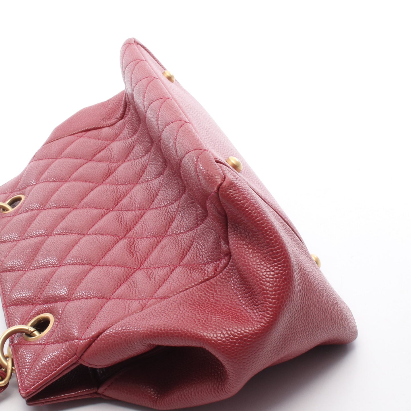 マトラッセ チェーンハンドバッグ キャビアスキン ピンクパープル ゴールド金具 シャネル バッグ CHANEL