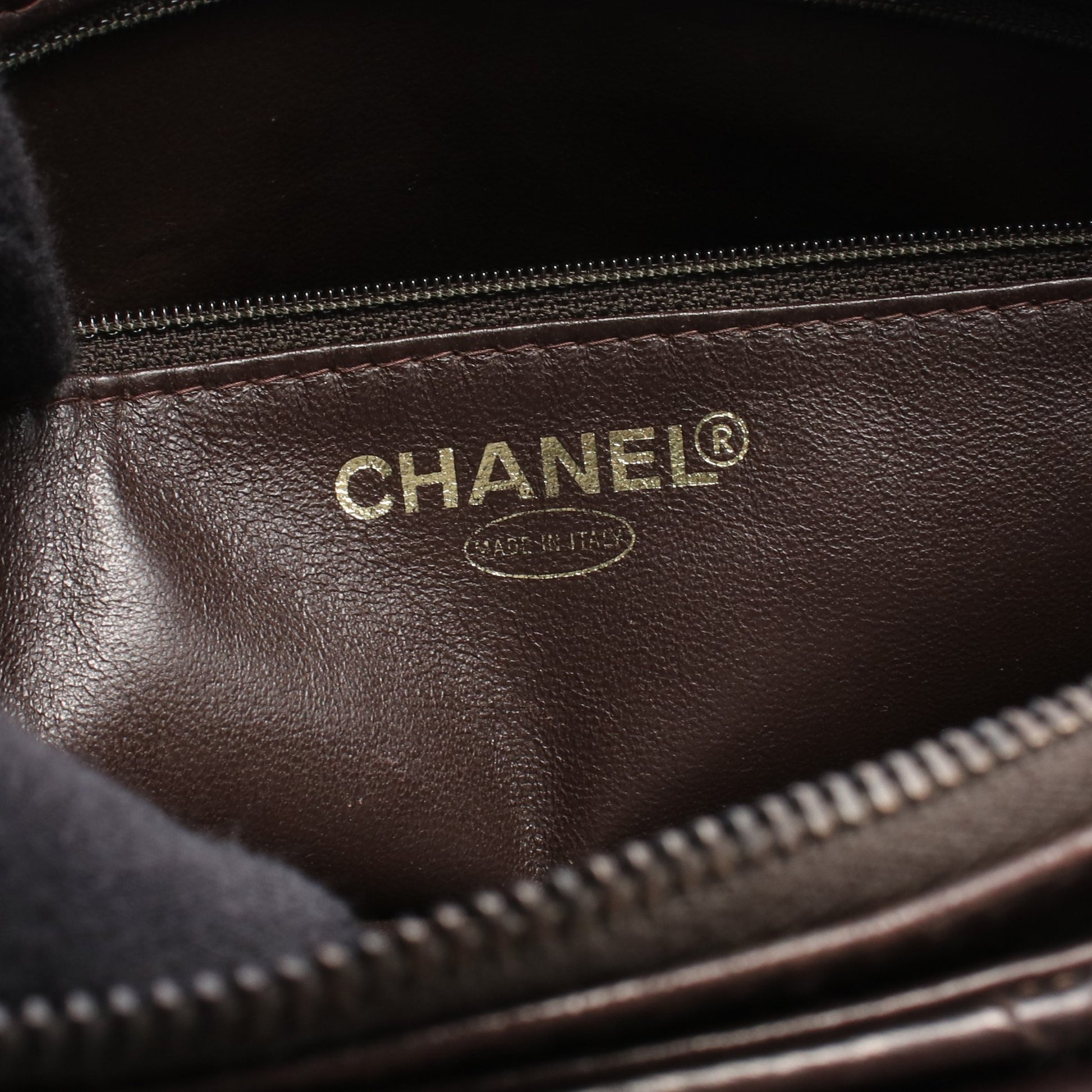 マトラッセ プラチェーン ショルダーバッグ トートバッグ ラムスキン ダークブラウン ブラック金具 シャネル バッグ CHANEL