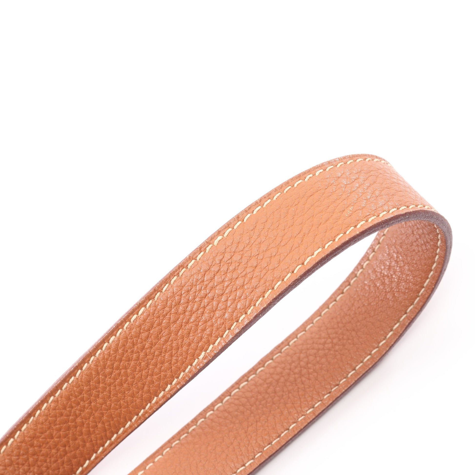 クリスティーヌ ゴールド ショルダーバッグ トゴ ブラウン シルバー金具 □C刻印 エルメス バッグ HERMES