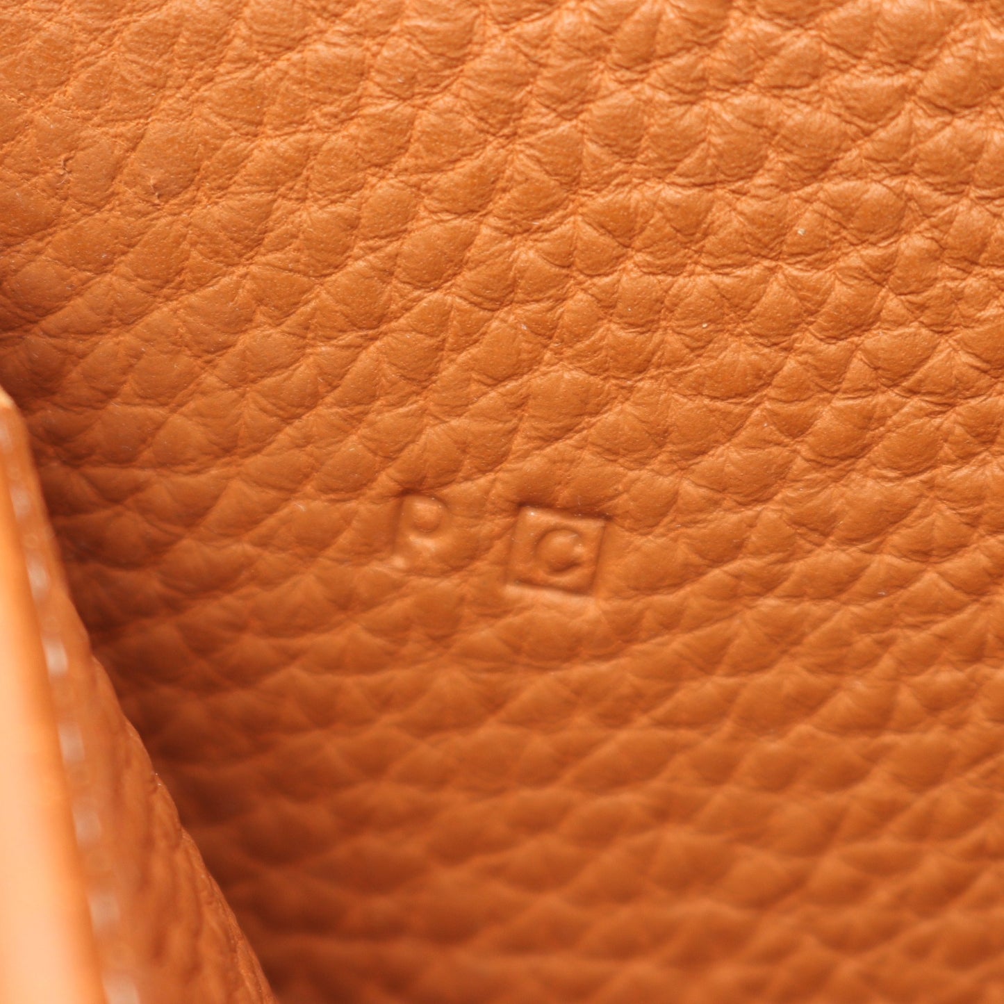 クリスティーヌ ゴールド ショルダーバッグ トゴ ブラウン シルバー金具 □C刻印 エルメス バッグ HERMES