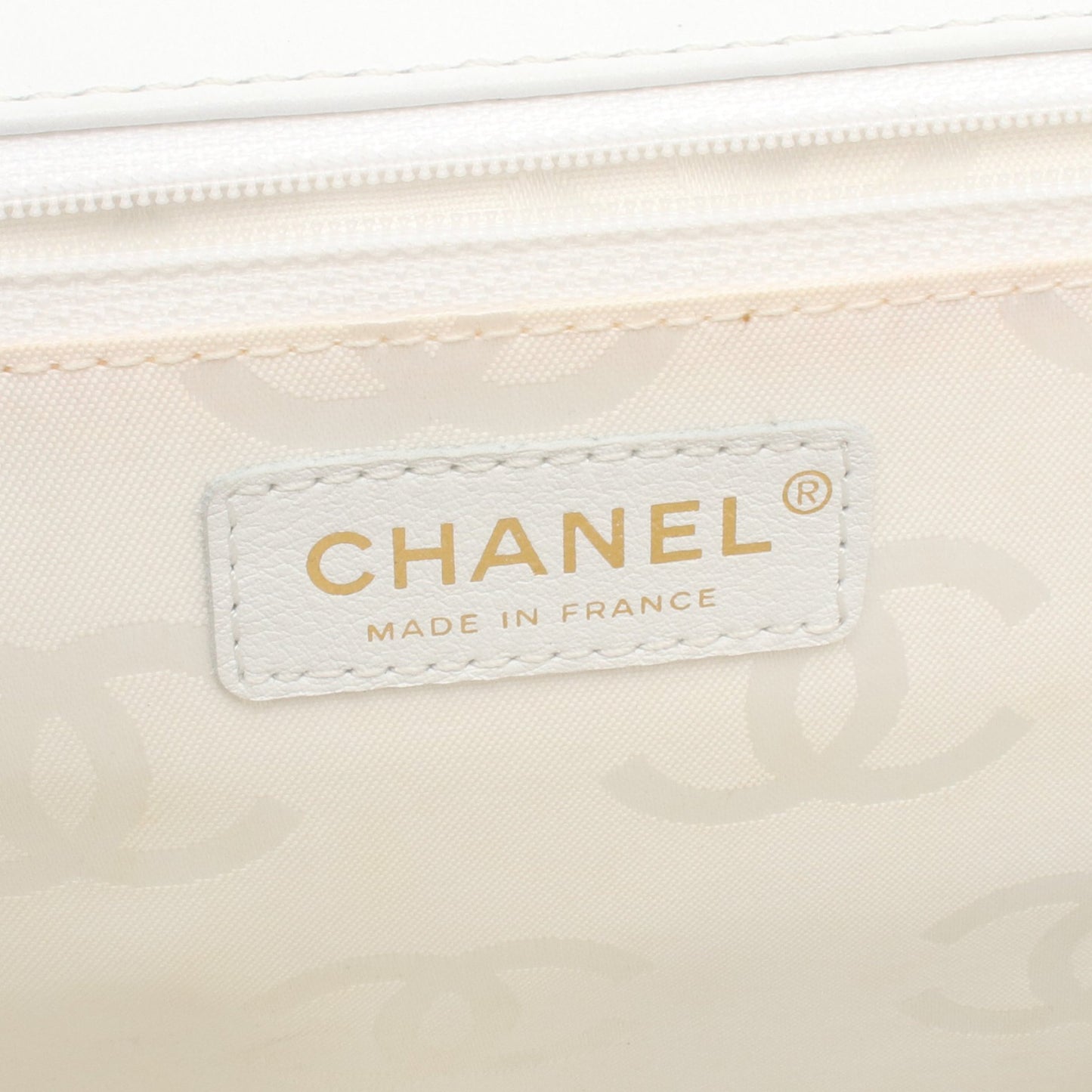 ワイルドステッチ トップハンドル ハンドバッグ レザー ホワイト ゴールド金具 シャネル バッグ CHANEL