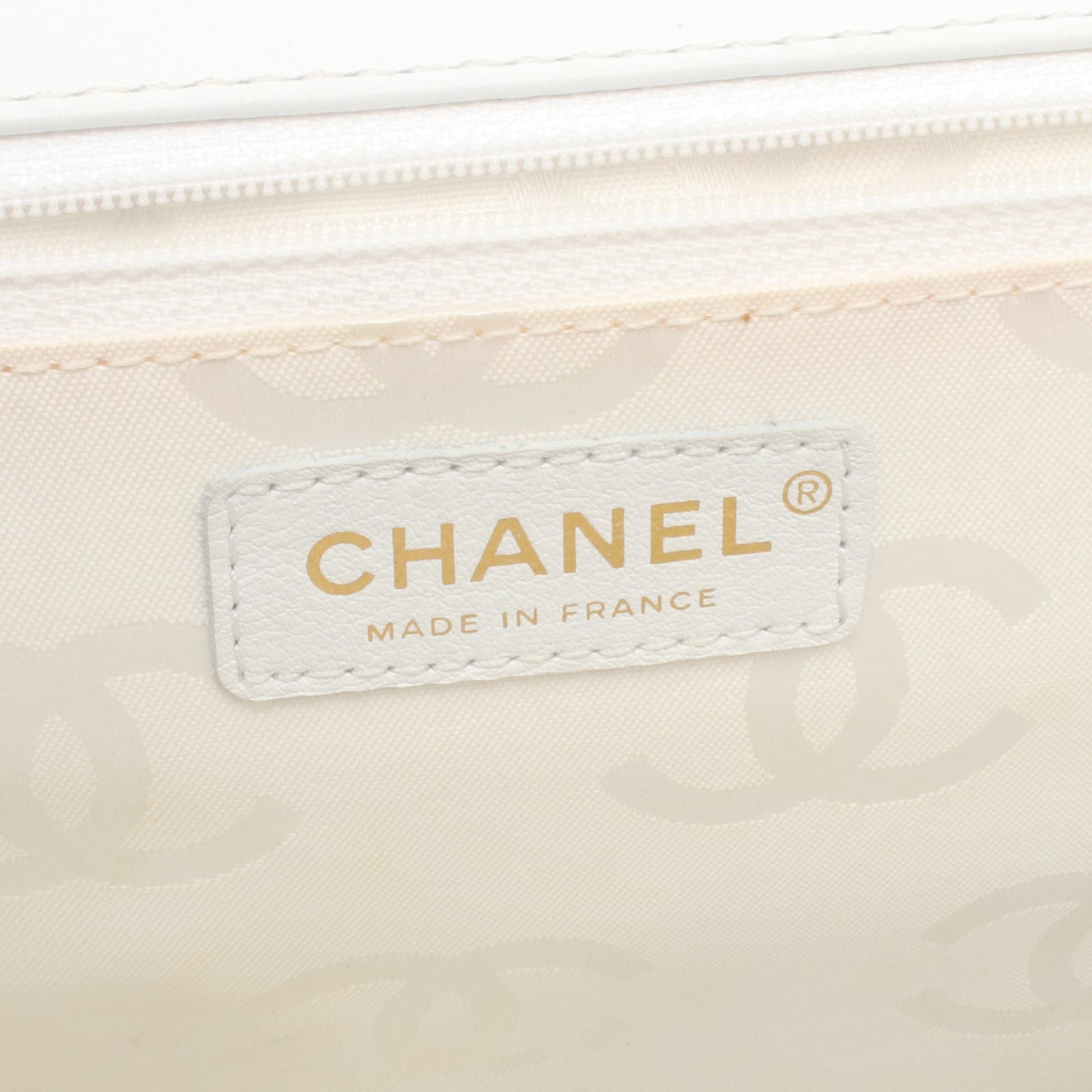 ワイルドステッチ トップハンドル ハンドバッグ レザー ホワイト ゴールド金具 シャネル バッグ CHANEL