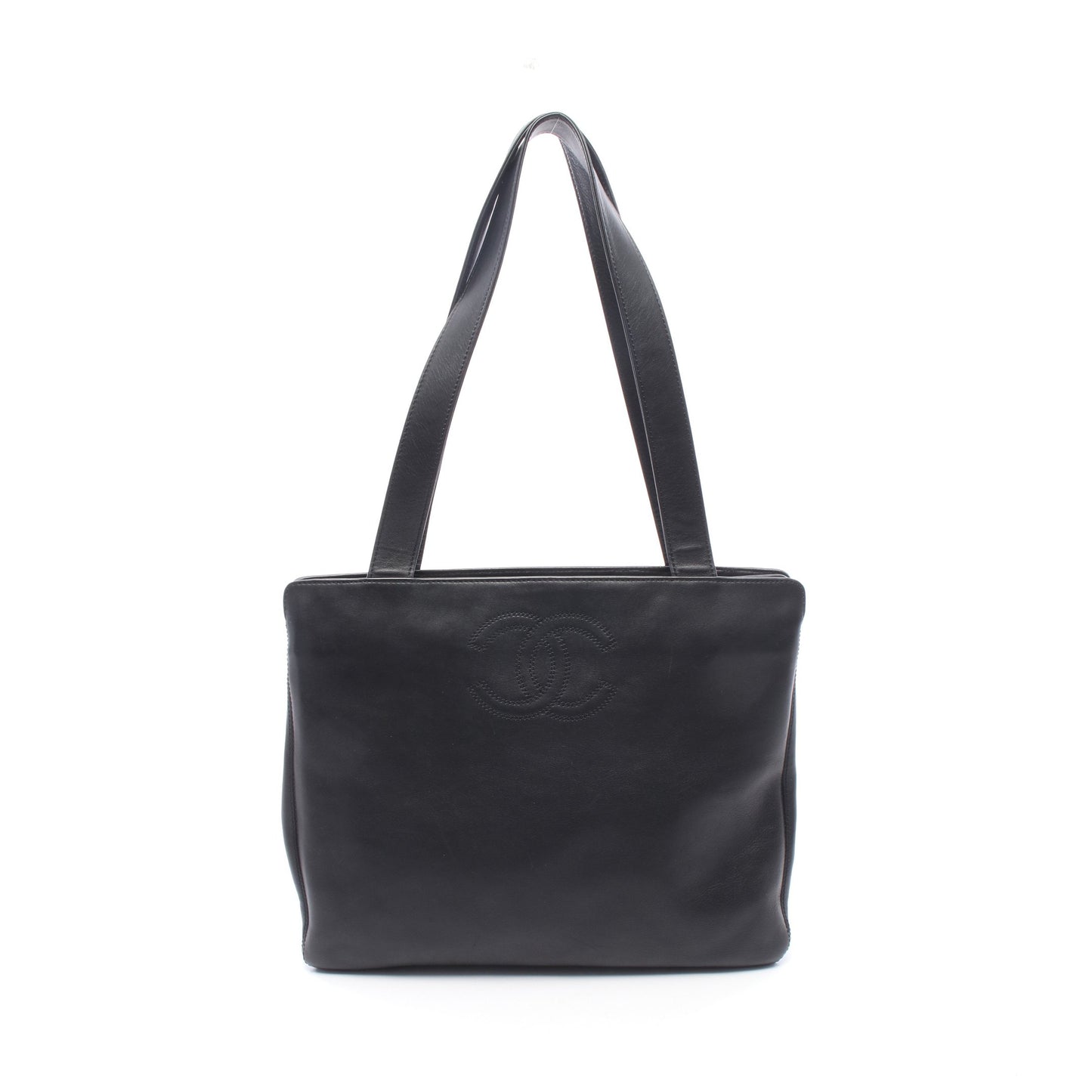ココマーク ショルダーバッグ トートバッグ ラムスキン ブラック ブラック金具 シャネル バッグ CHANEL