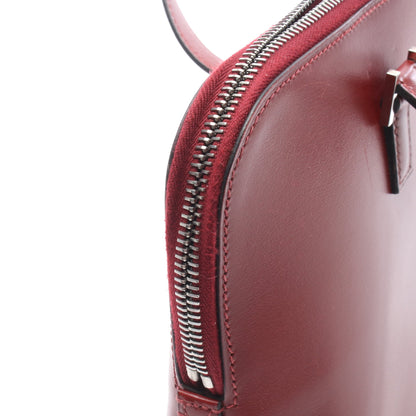 エスカパーダ ルージュアッシュ ハンドバッグ ボックスカーフ ボルドー シルバー金具 □E刻印 エルメス バッグ HERMES