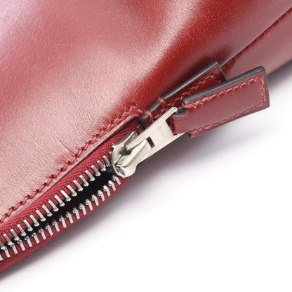 エスカパーダ ルージュアッシュ ハンドバッグ ボックスカーフ ボルドー シルバー金具 □E刻印 エルメス バッグ HERMES