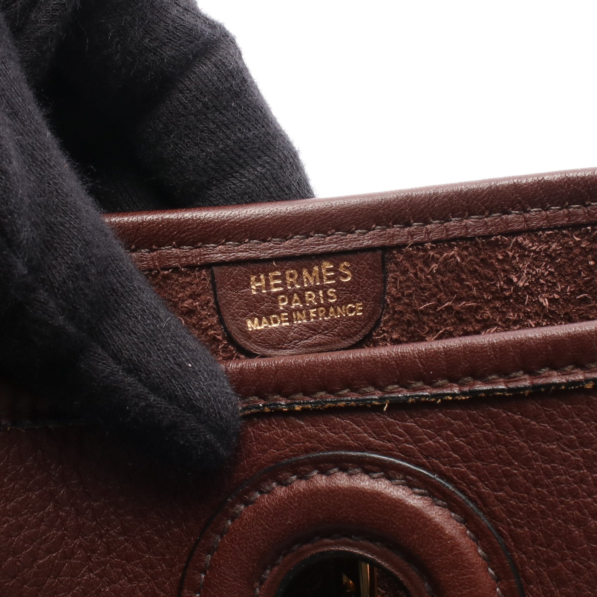 ヴェスパPM ノアゼット ショルダーバッグ トゴ ダークブラウン ゴールド金具 □A刻印 エルメス バッグ HERMES