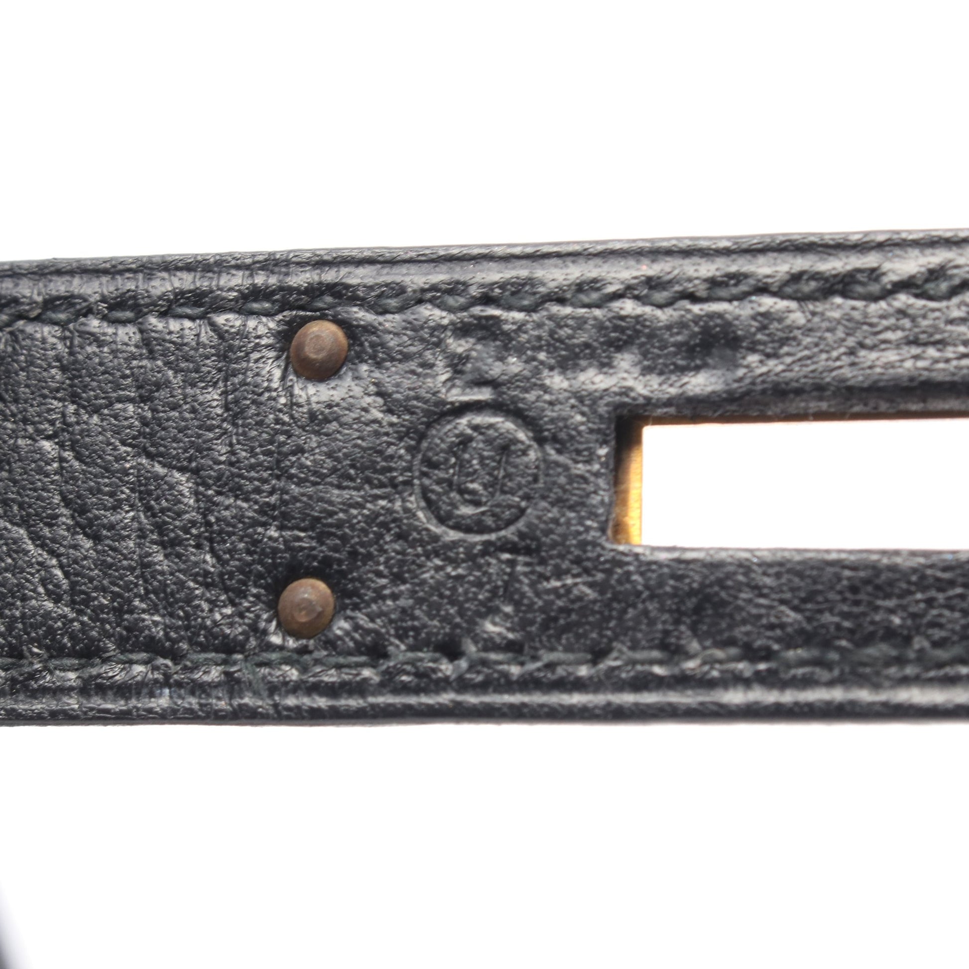 ケリー32 内縫い 2WAY ハンドバッグ アルデンヌ ブラック ゴールド金具 ○U刻印 エルメス バッグ HERMES