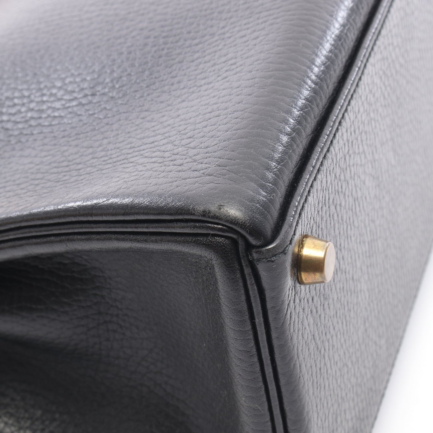 ケリー32 内縫い 2WAY ハンドバッグ アルデンヌ ブラック ゴールド金具 ○U刻印 エルメス バッグ HERMES