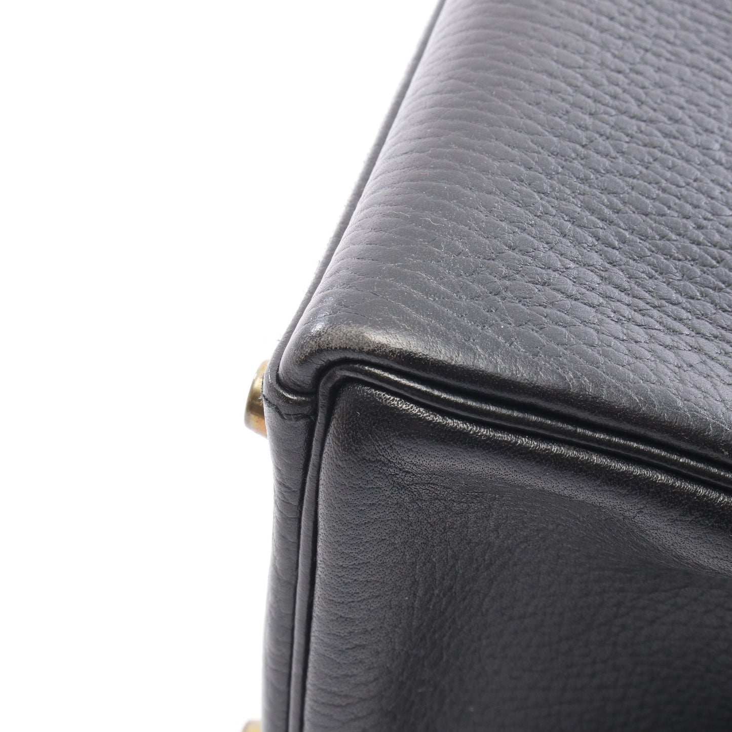 ケリー32 内縫い 2WAY ハンドバッグ アルデンヌ ブラック ゴールド金具 ○U刻印 エルメス バッグ HERMES