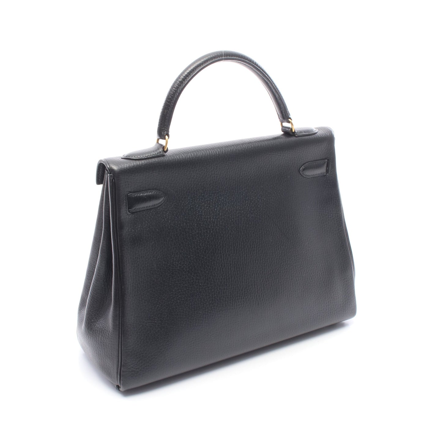 ケリー32 内縫い 2WAY ハンドバッグ アルデンヌ ブラック ゴールド金具 ○U刻印 エルメス バッグ HERMES