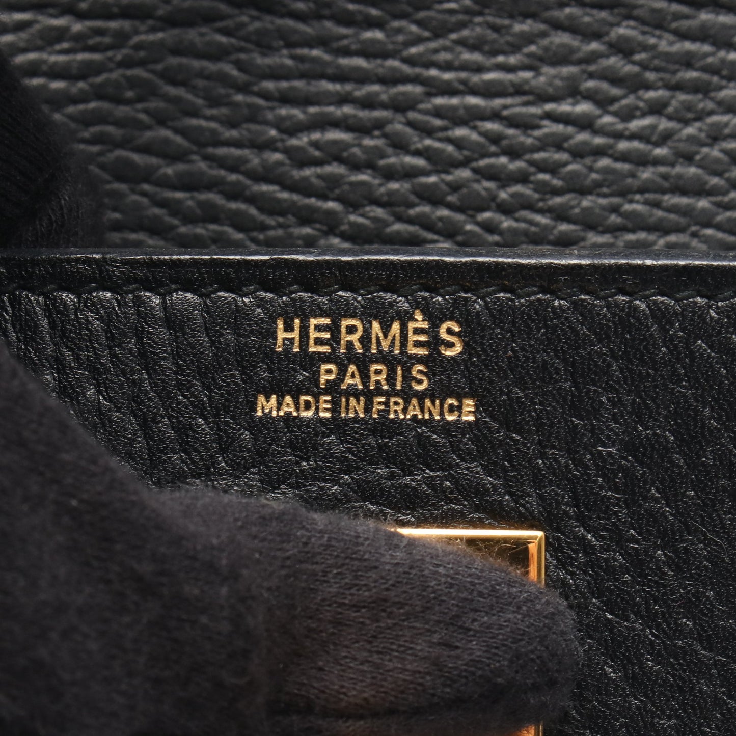 ケリー32 内縫い 2WAY ハンドバッグ アルデンヌ ブラック ゴールド金具 ○U刻印 エルメス バッグ HERMES