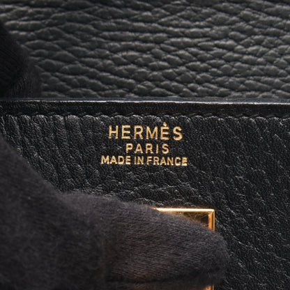 ケリー32 内縫い 2WAY ハンドバッグ アルデンヌ ブラック ゴールド金具 ○U刻印 エルメス バッグ HERMES