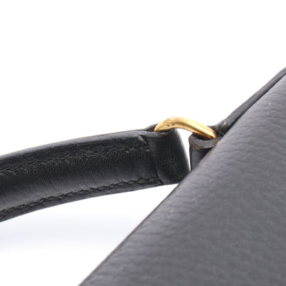 ケリー32 内縫い 2WAY ハンドバッグ アルデンヌ ブラック ゴールド金具 ○U刻印 エルメス バッグ HERMES
