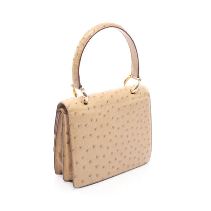 ハンドバッグ オーストリッチ ベージュ セリーヌ バッグ CELINE