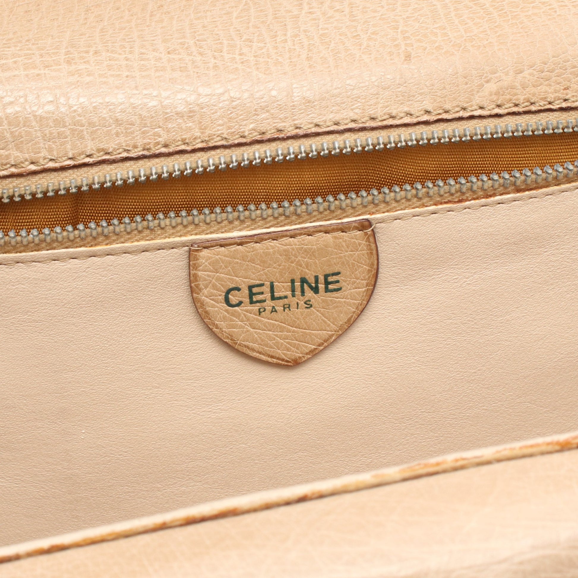 ハンドバッグ オーストリッチ ベージュ セリーヌ バッグ CELINE