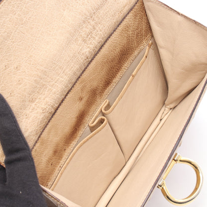 ハンドバッグ オーストリッチ ベージュ セリーヌ バッグ CELINE