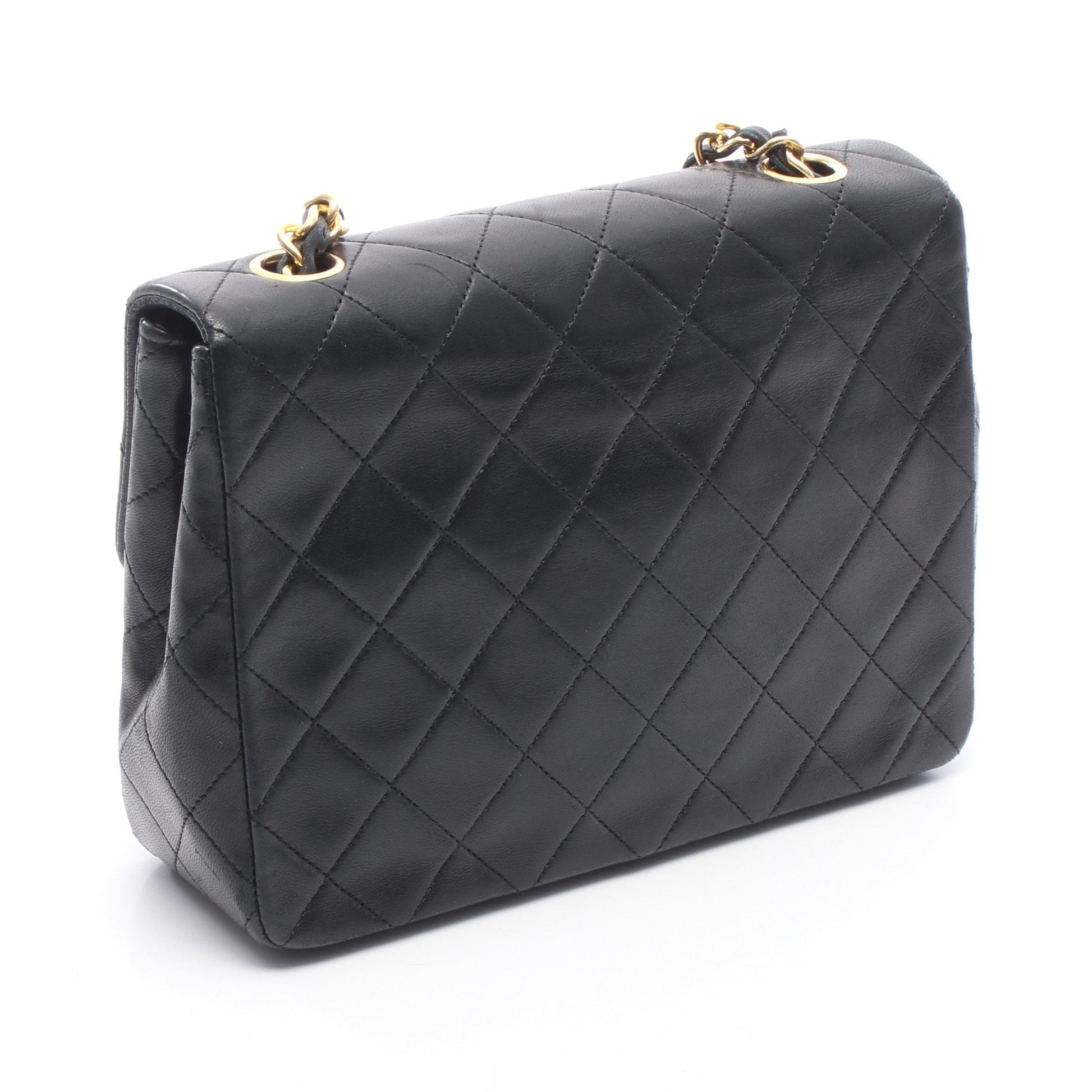ミニマトラッセ20 チェーンショルダーバッグ ラムスキン ブラック ゴールド金具 シャネル バッグ CHANEL