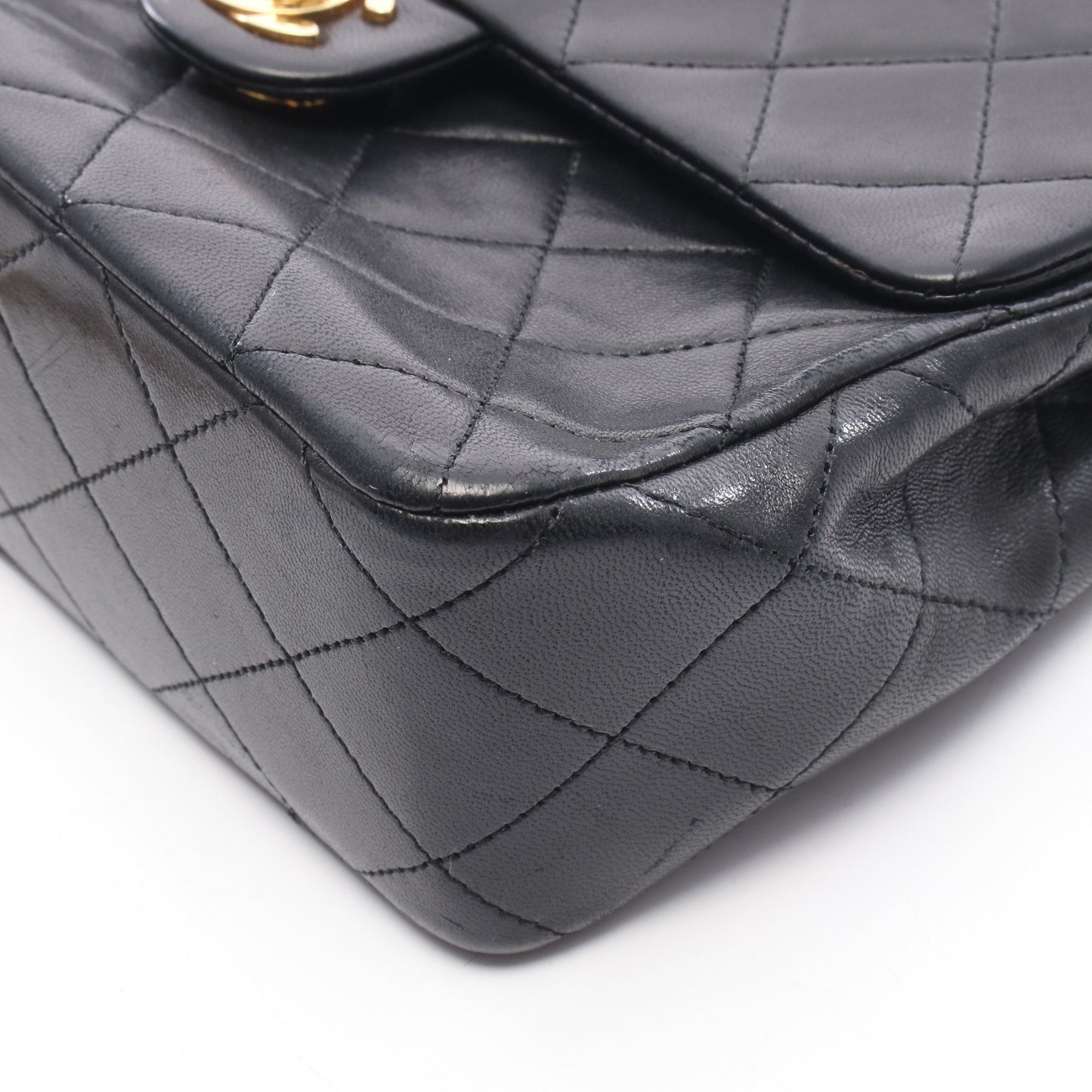 ミニマトラッセ20 チェーンショルダーバッグ ラムスキン ブラック ゴールド金具 シャネル バッグ CHANEL