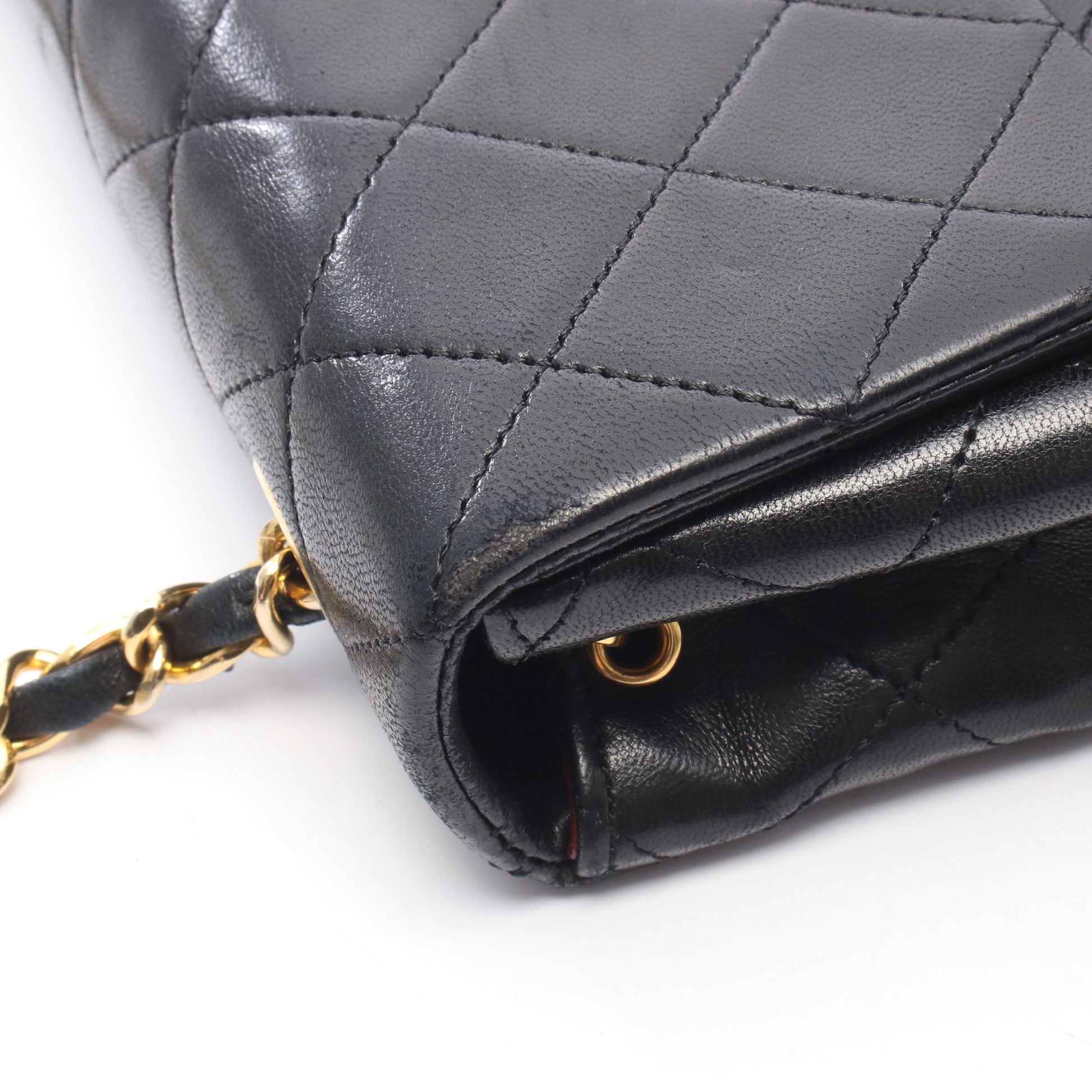 ミニマトラッセ20 チェーンショルダーバッグ ラムスキン ブラック ゴールド金具 シャネル バッグ CHANEL