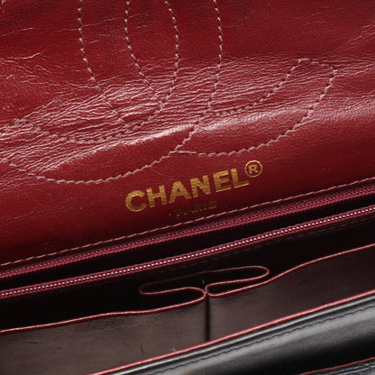 マトラッセ パリ限定 Wフラップ Wチェーンショルダーバッグ ラムスキン ブラック コンビ金具 シャネル バッグ CHANEL