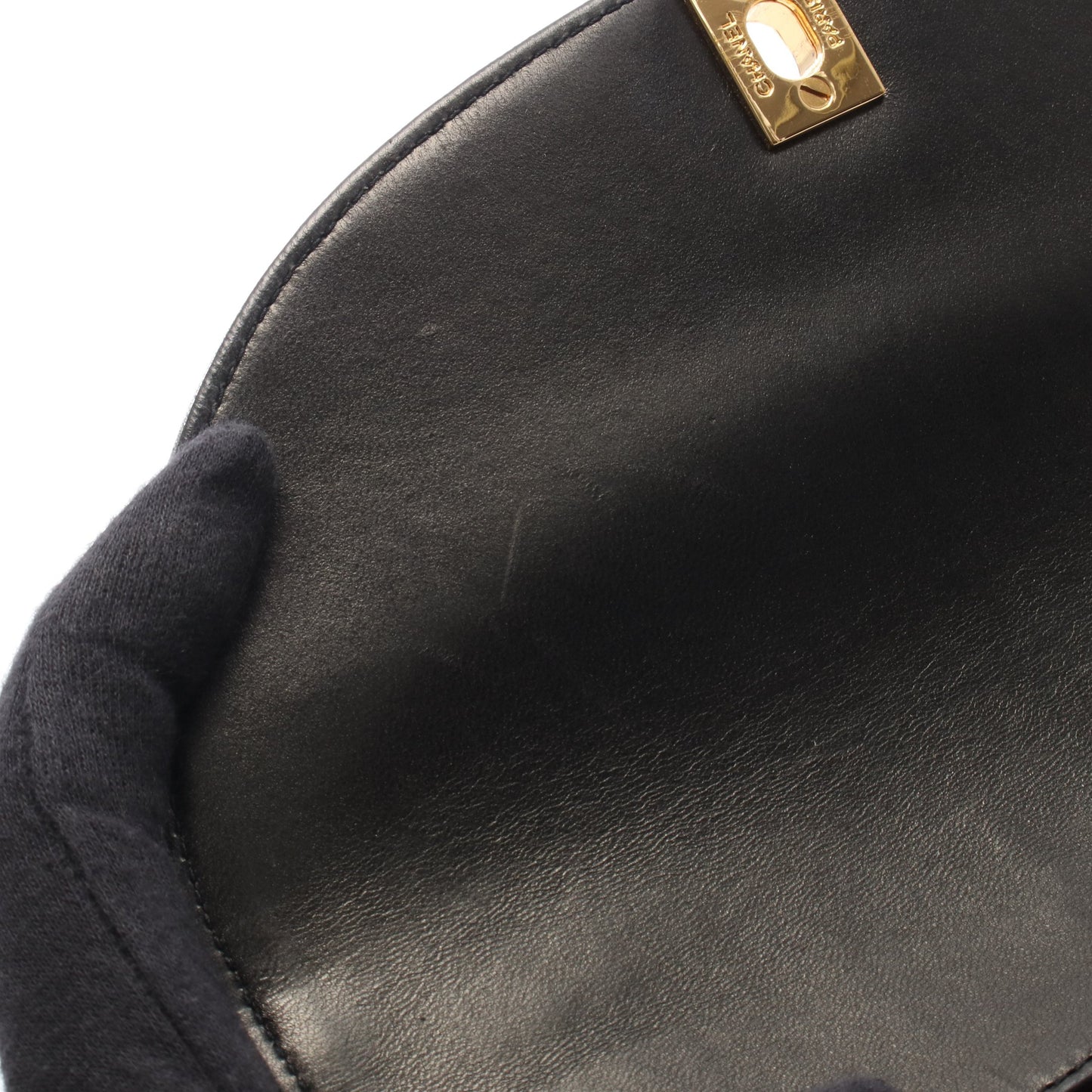 マドモアゼル ショルダーバッグ ラムスキン ブラック ゴールド金具 シャネル バッグ CHANEL