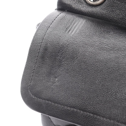 2.55 マトラッセ マドモアゼルチェーン Wフラップ Wチェーンショルダーバッグ レザー ブラック シャネル バッグ CHANEL