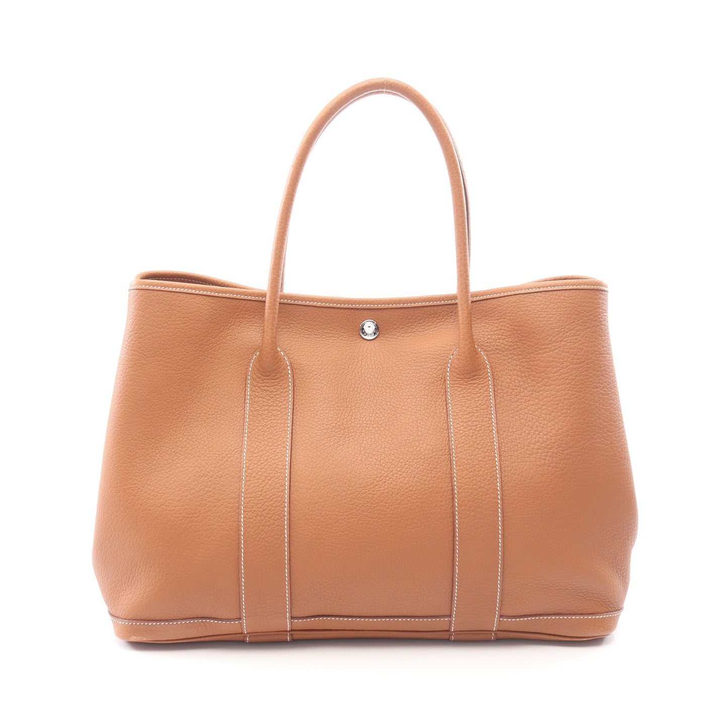 ガーデンパーティPM ゴールド ハンドバッグ トートバッグ ネゴンダ ブラウン シルバー金具 □L刻印 エルメス バッグ HERMES