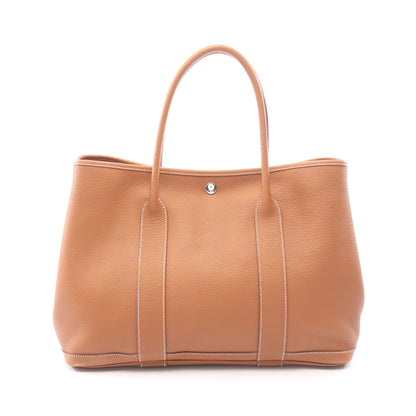 ガーデンパーティPM ゴールド ハンドバッグ トートバッグ ネゴンダ ブラウン シルバー金具 □L刻印 エルメス バッグ HERMES