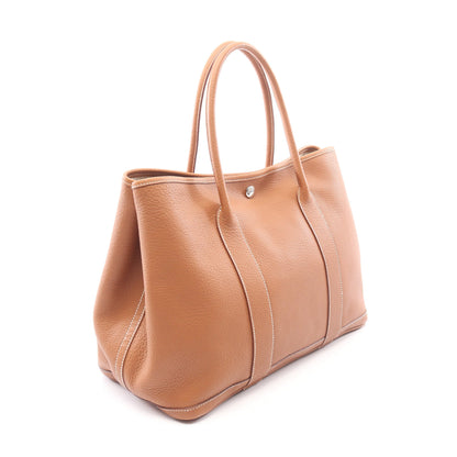 ガーデンパーティPM ゴールド ハンドバッグ トートバッグ ネゴンダ ブラウン シルバー金具 □L刻印 エルメス バッグ HERMES