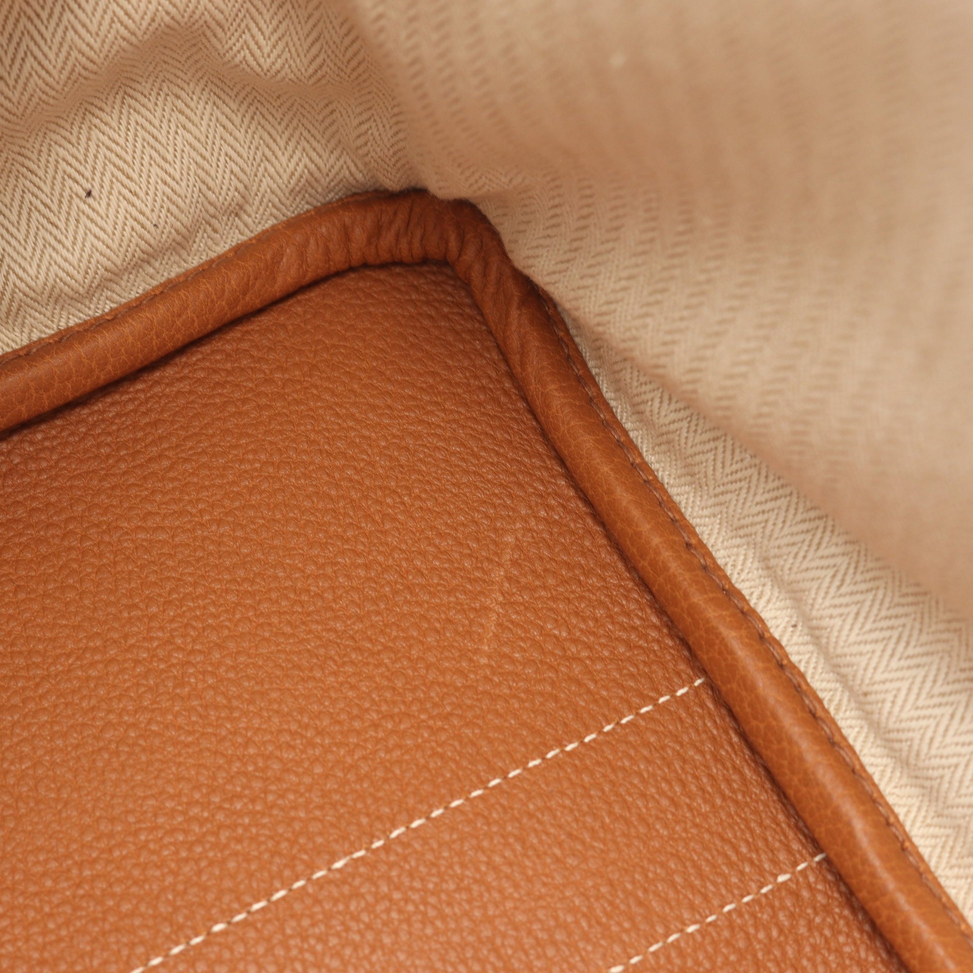 ガーデンパーティPM ゴールド ハンドバッグ トートバッグ ネゴンダ ブラウン シルバー金具 □L刻印 エルメス バッグ HERMES