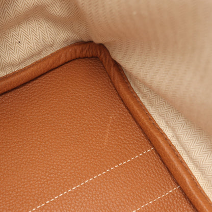 ガーデンパーティPM ゴールド ハンドバッグ トートバッグ ネゴンダ ブラウン シルバー金具 □L刻印 エルメス バッグ HERMES