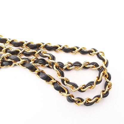 フルフラップ マトラッセ チェーンショルダーバッグ ラムスキン ブラック ゴールド金具 ヴィンテージ シャネル バッグ CHANEL