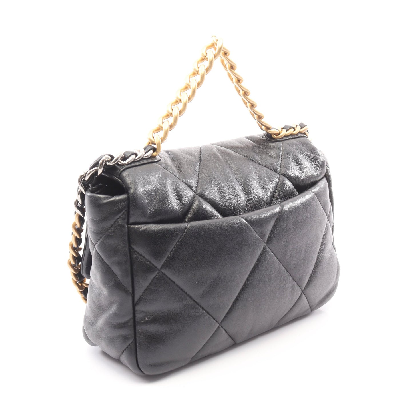 19 ディズヌフ マトラッセ コンビ金具 2WAY チェーンショルダーバッグ ラムスキン ブラック シャネル バッグ CHANEL
