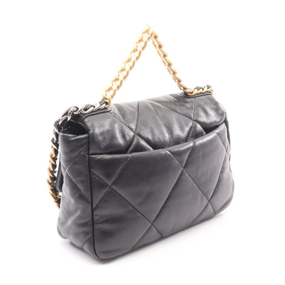 19 ディズヌフ マトラッセ コンビ金具 2WAY チェーンショルダーバッグ ラムスキン ブラック シャネル バッグ CHANEL