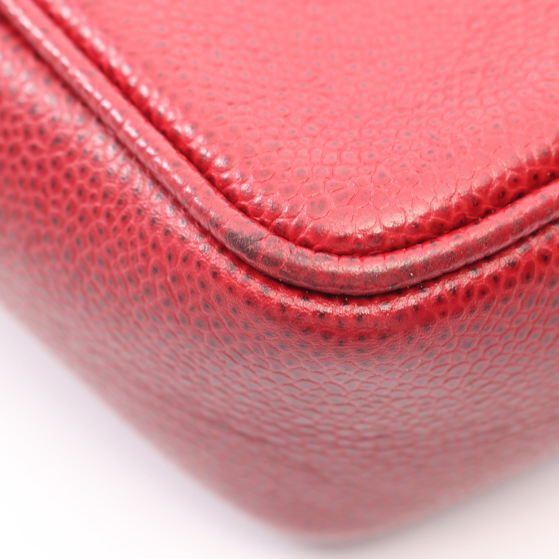 ココマーク チェーンショルダーバッグ チェーントートバッグ キャビアスキン レッド ゴールド金具 シャネル バッグ CHANEL