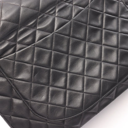 デカマトラッセ34 Wチェーンショルダーバッグ ラムスキン ブラック ゴールド金具 ヴィンテージ シャネル バッグ CHANEL