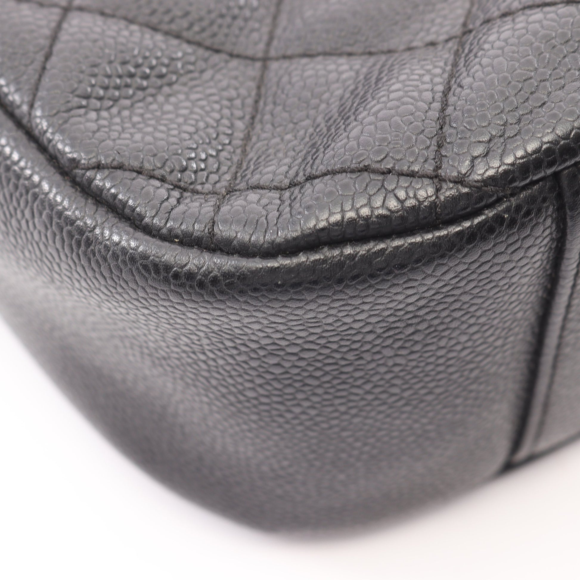 マトラッセ チェーンショルダーバッグ ワンショルダーバッグ キャビアスキン ブラック ゴールド金具 シャネル バッグ CHANEL