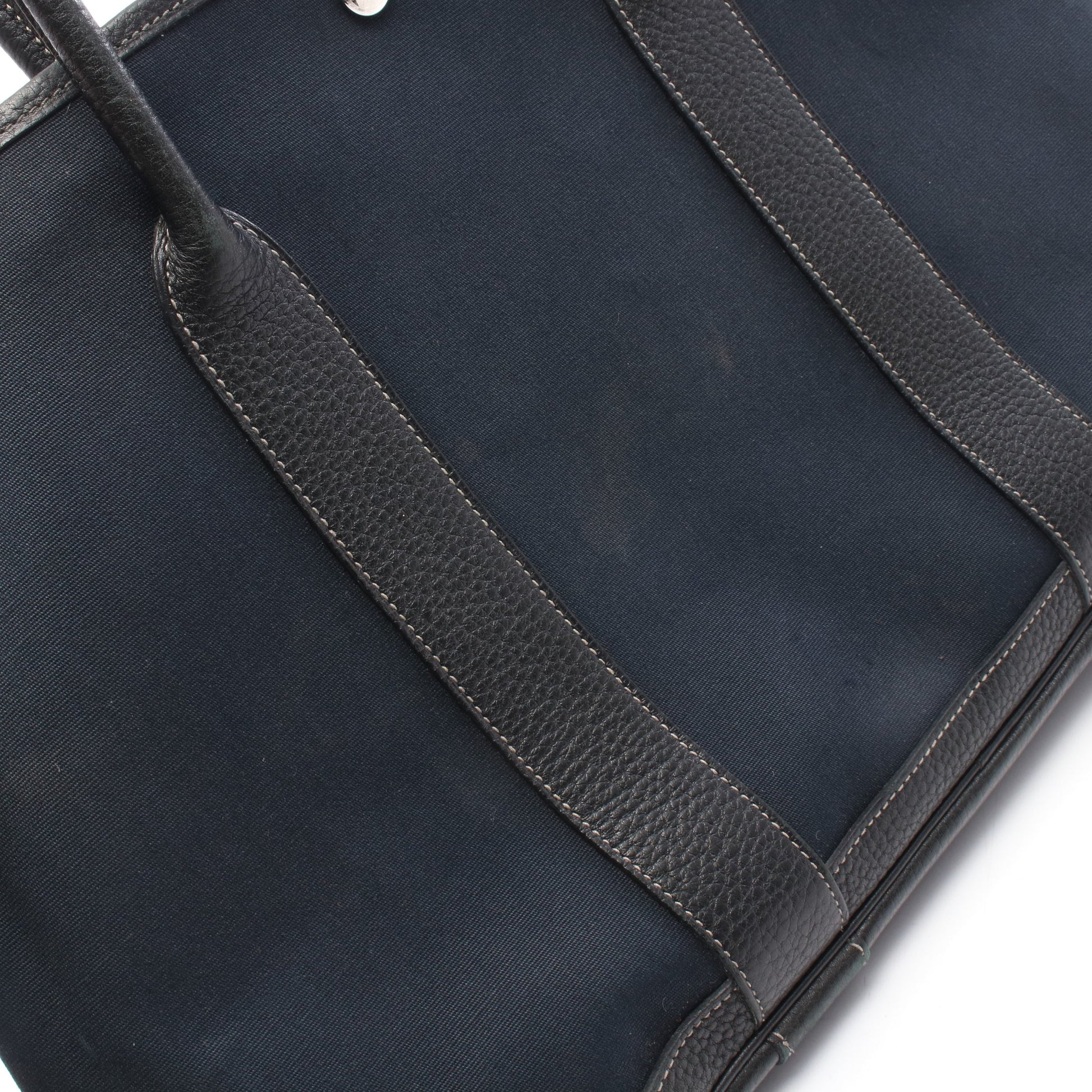 ガーデンパーティPM ハンドバッグ トートバッグ トワルオフィシエ レザー ブラック シルバー金具 □N刻印 エルメス バッグ HERMES