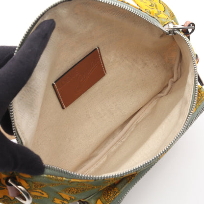 PAULA'S IBIZA アナグラム ベルトバッグ ボディバッグ キャンバス グリーン オレンジイエロー マルチカラー ロエベ バッグ LOEWE