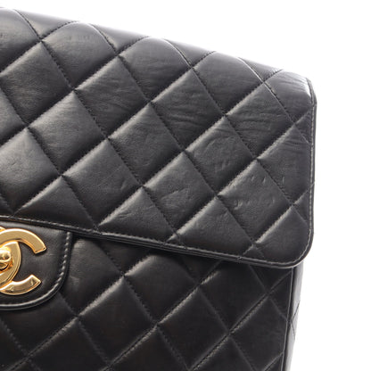 デカマトラッセ30 シングルフラップ Wチェーンショルダーバッグ ラムスキン ブラック ゴールド金具 シャネル バッグ CHANEL