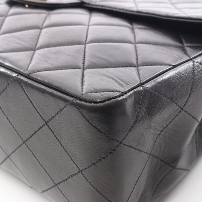 デカマトラッセ30 シングルフラップ Wチェーンショルダーバッグ ラムスキン ブラック ゴールド金具 シャネル バッグ CHANEL